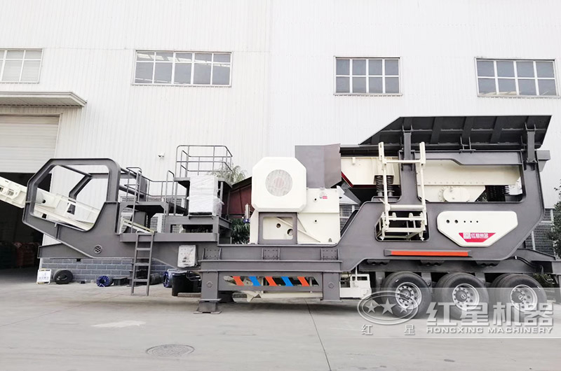 移動車載碎石機圖片、配鄂破機
