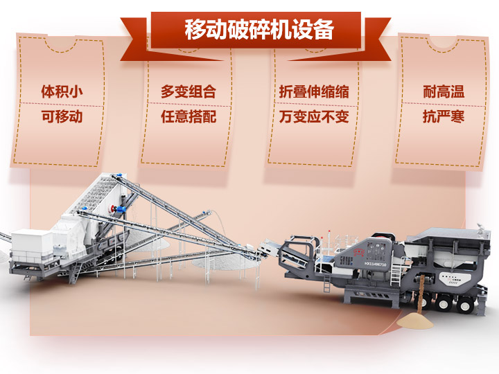 移動破碎車體積小，組合多，性能先進
