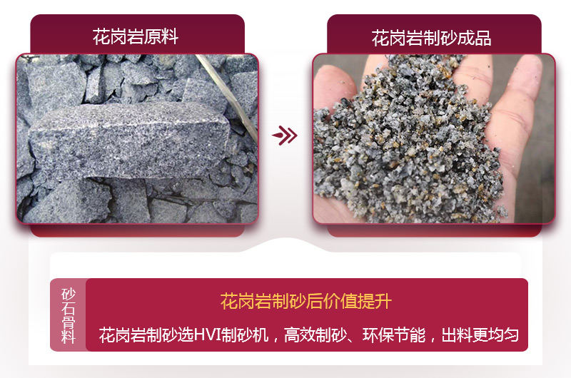 花崗巖制砂后，價值提升 