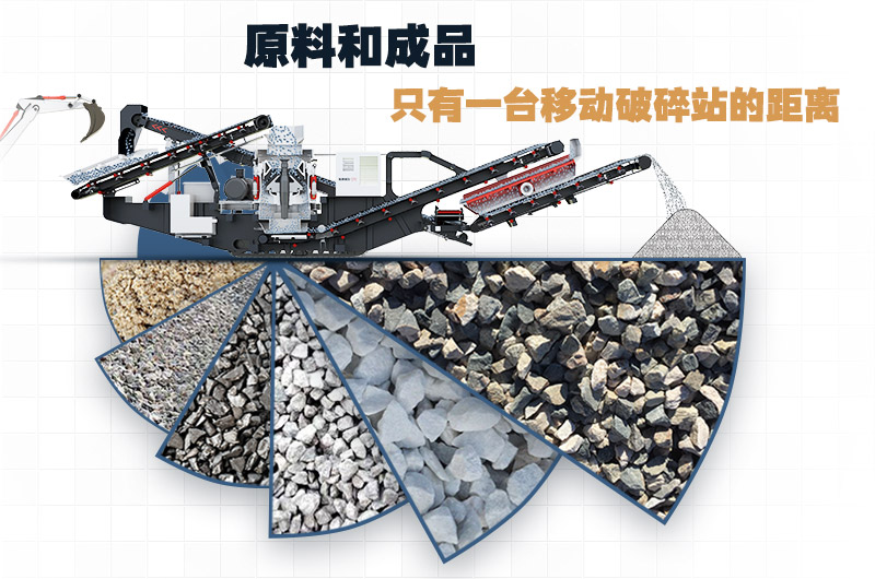 移動式小型碎石機(jī)，原料和成品只有一臺設(shè)備的距離