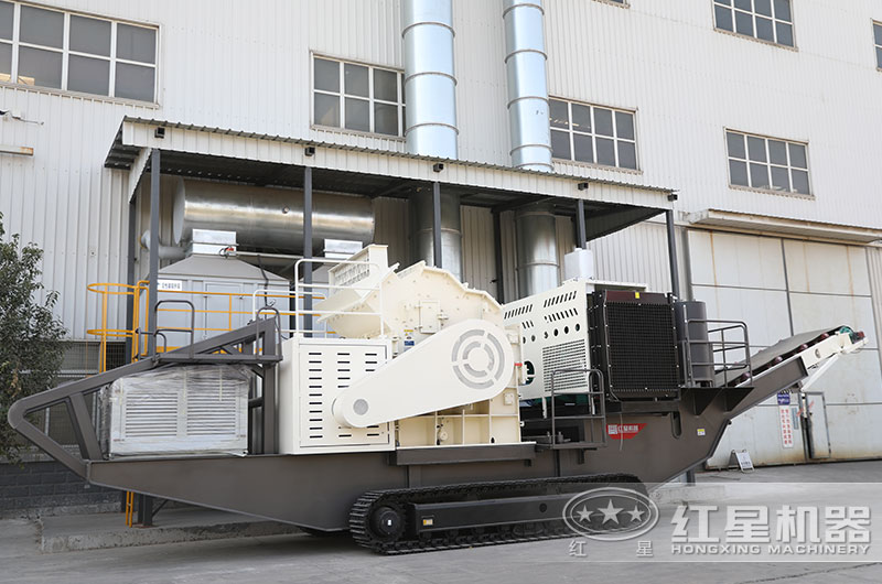 小型建筑垃圾制砂機設(shè)備，履帶式移動
